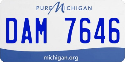 MI license plate DAM7646