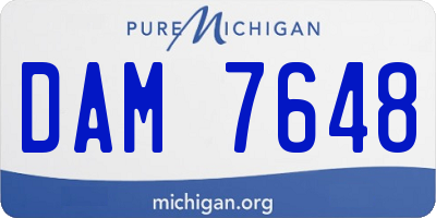 MI license plate DAM7648