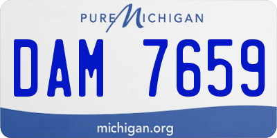 MI license plate DAM7659