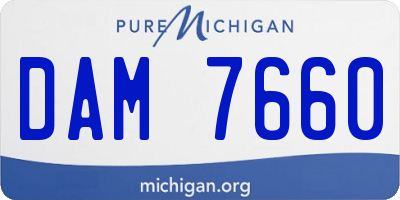 MI license plate DAM7660