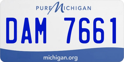 MI license plate DAM7661
