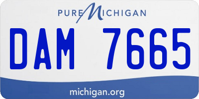 MI license plate DAM7665