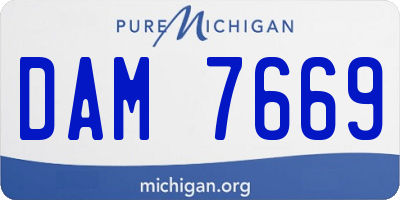 MI license plate DAM7669