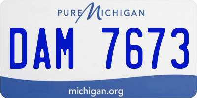 MI license plate DAM7673