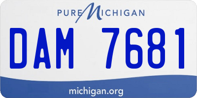 MI license plate DAM7681
