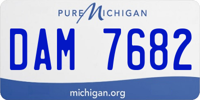 MI license plate DAM7682