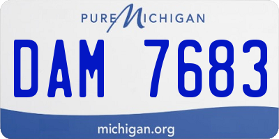 MI license plate DAM7683
