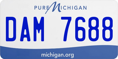 MI license plate DAM7688