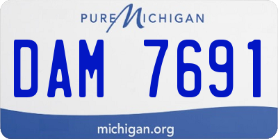 MI license plate DAM7691