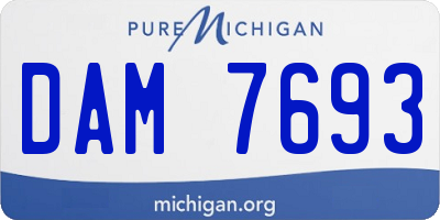MI license plate DAM7693