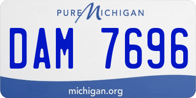 MI license plate DAM7696