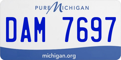 MI license plate DAM7697