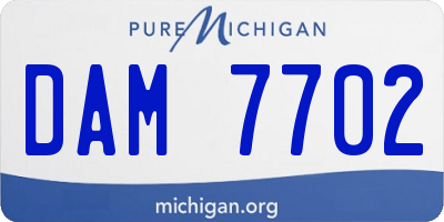 MI license plate DAM7702