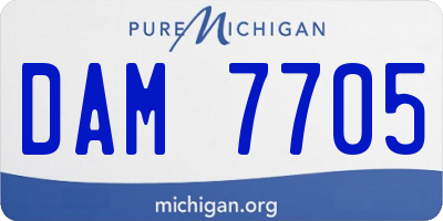 MI license plate DAM7705