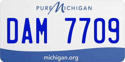 MI license plate DAM7709