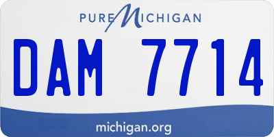 MI license plate DAM7714