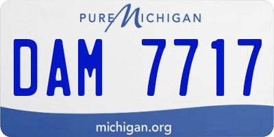 MI license plate DAM7717