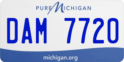 MI license plate DAM7720
