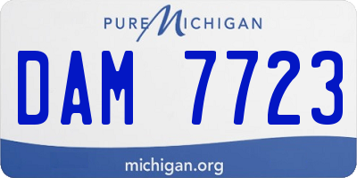 MI license plate DAM7723