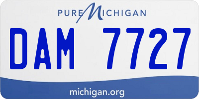 MI license plate DAM7727