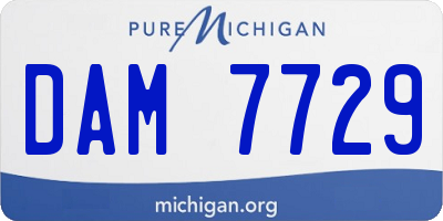 MI license plate DAM7729