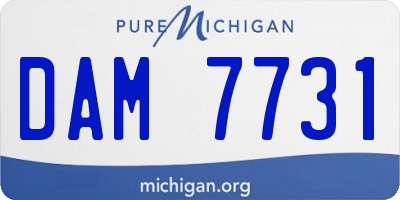 MI license plate DAM7731