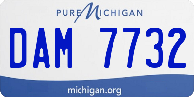 MI license plate DAM7732