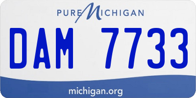 MI license plate DAM7733