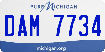 MI license plate DAM7734