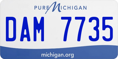 MI license plate DAM7735