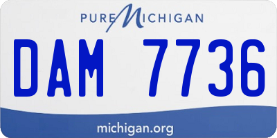 MI license plate DAM7736
