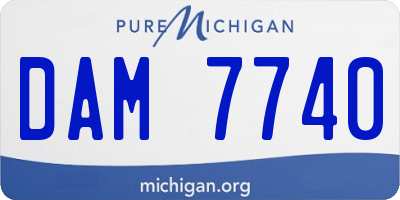 MI license plate DAM7740