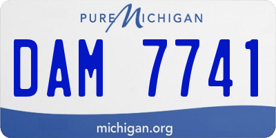 MI license plate DAM7741