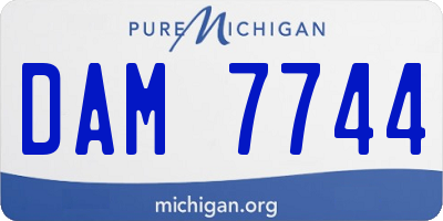 MI license plate DAM7744