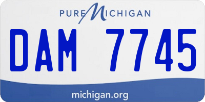 MI license plate DAM7745