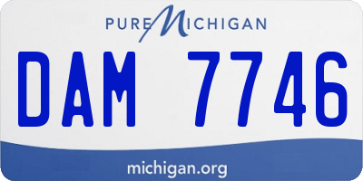 MI license plate DAM7746