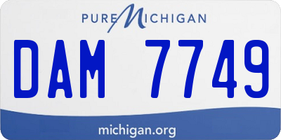 MI license plate DAM7749