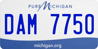 MI license plate DAM7750