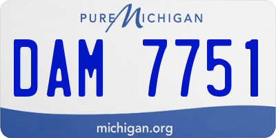 MI license plate DAM7751