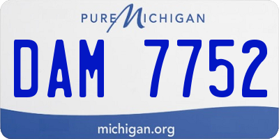 MI license plate DAM7752