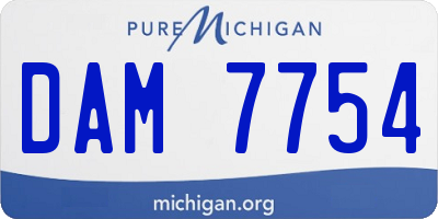 MI license plate DAM7754