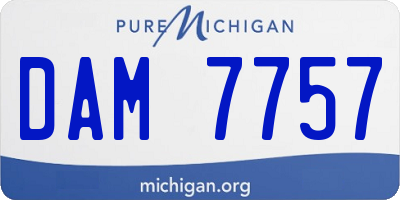 MI license plate DAM7757