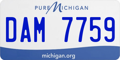 MI license plate DAM7759
