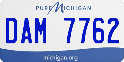 MI license plate DAM7762