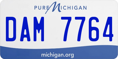 MI license plate DAM7764