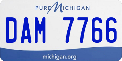 MI license plate DAM7766