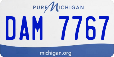 MI license plate DAM7767