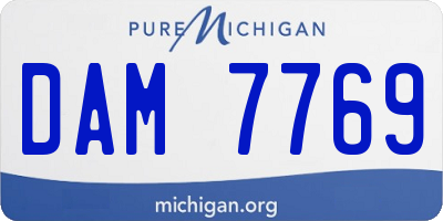 MI license plate DAM7769