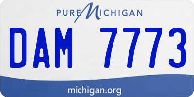 MI license plate DAM7773