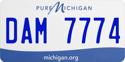 MI license plate DAM7774
